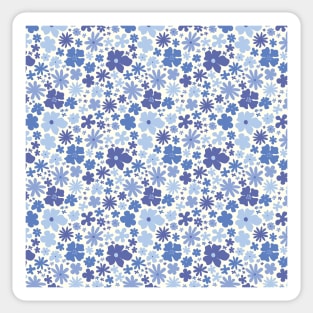 FUN AND BRIGHT DREAMY FLORALS BLUE Sticker